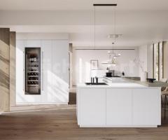 Cuisine Moderne couleur Blanc cristal avec Technologie BLAUPUNKT