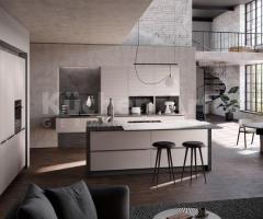 Cuisine Industrielle Sable Beige | Chaleur Naturelle et Style Urbain
