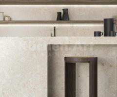 Plan de travail céramique Ava | Texture terrazzo beige sophistiquée